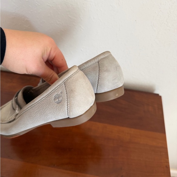 Timberland Light Blue Leather Slip On Loafer Womens 6 Classic Eclectic Grandpa - Picture 4 of 6